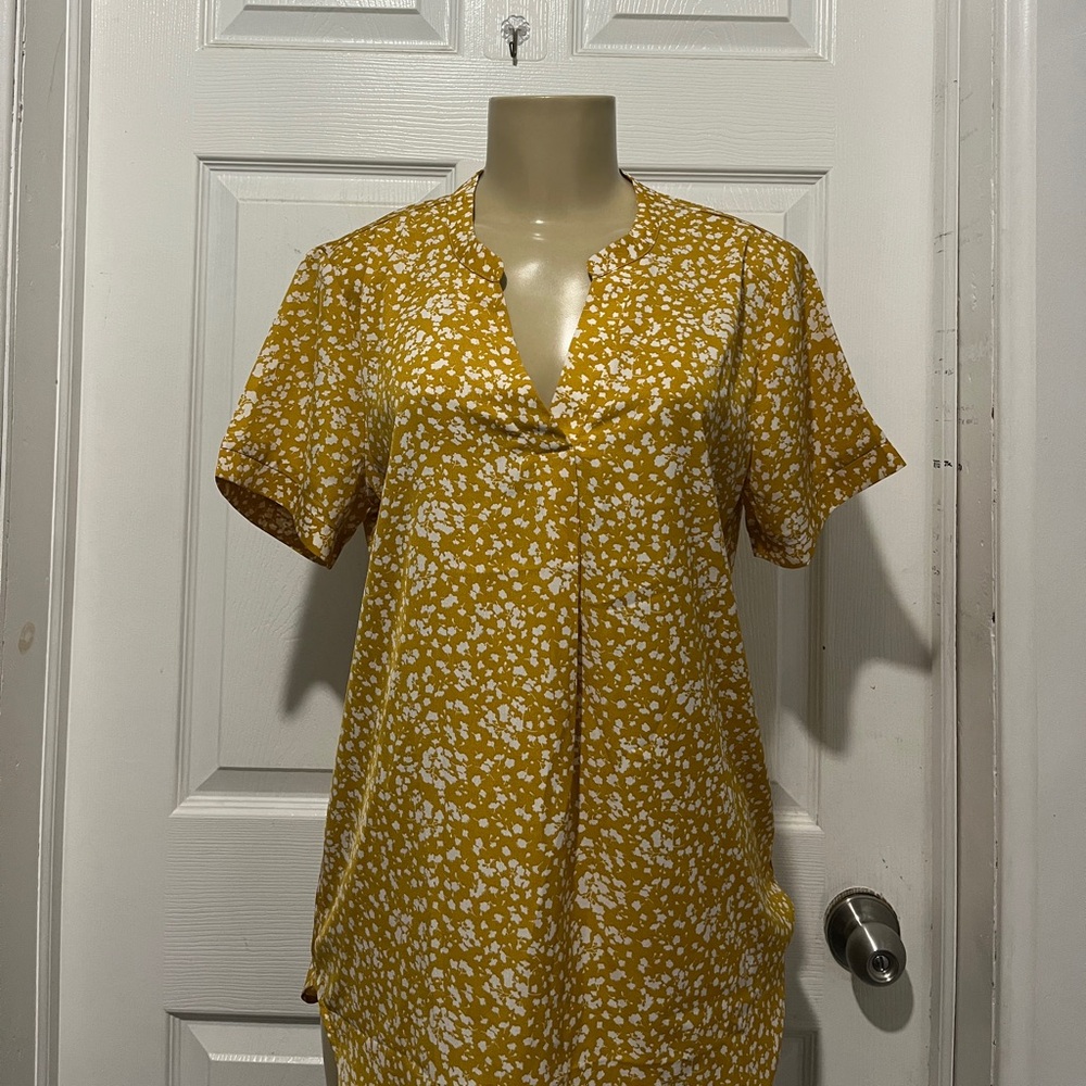 Yellow Floral Blouse